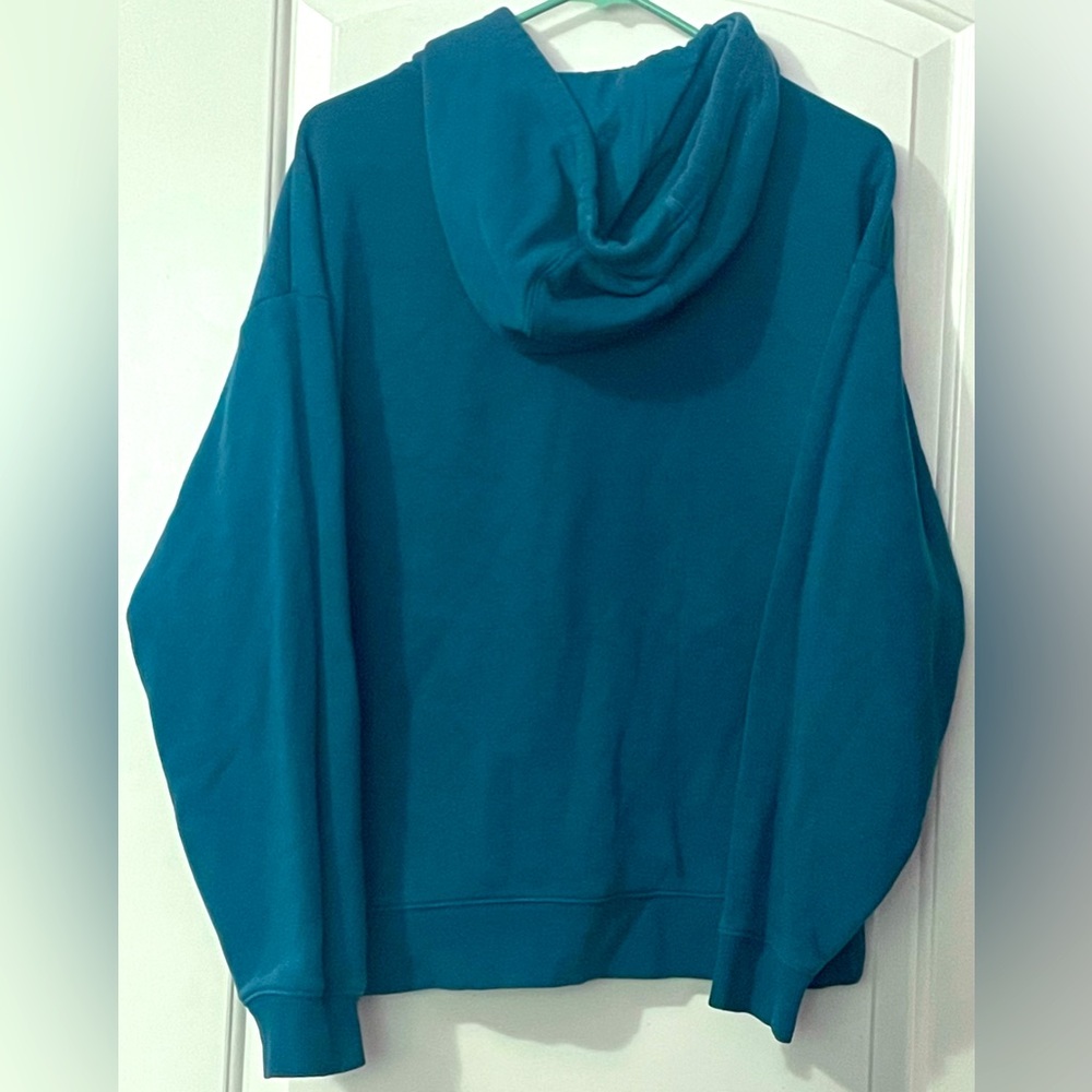 🔴 Deep Teal Blue Fila Fleece Lined Women’s Heavyweight Hoodie - Picture 2 of 8